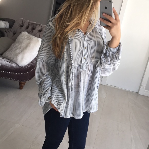 Free People Tops - 💙3XHP💙Free People Hooded Blouse!